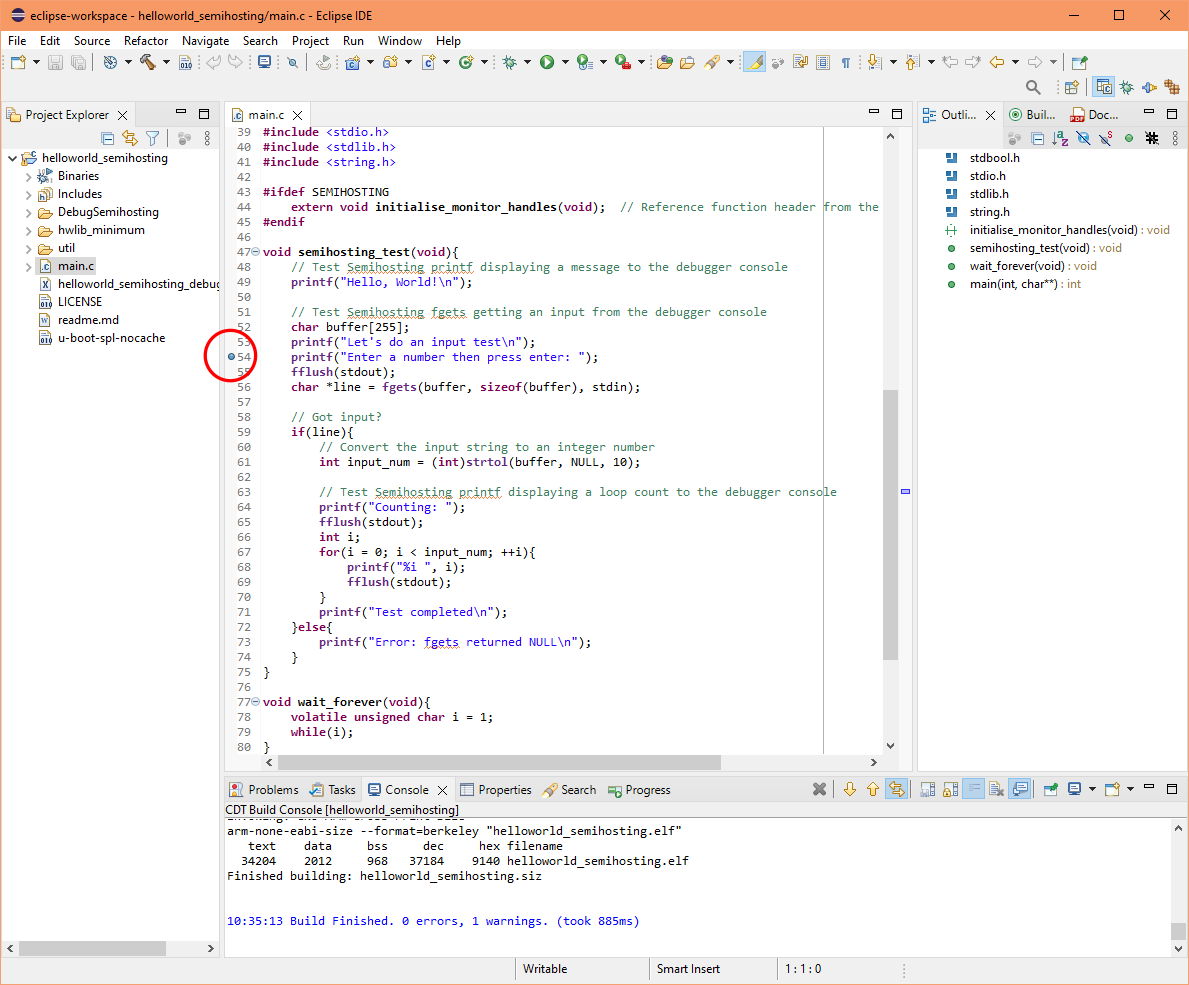 Eclipse debug set breakpoint